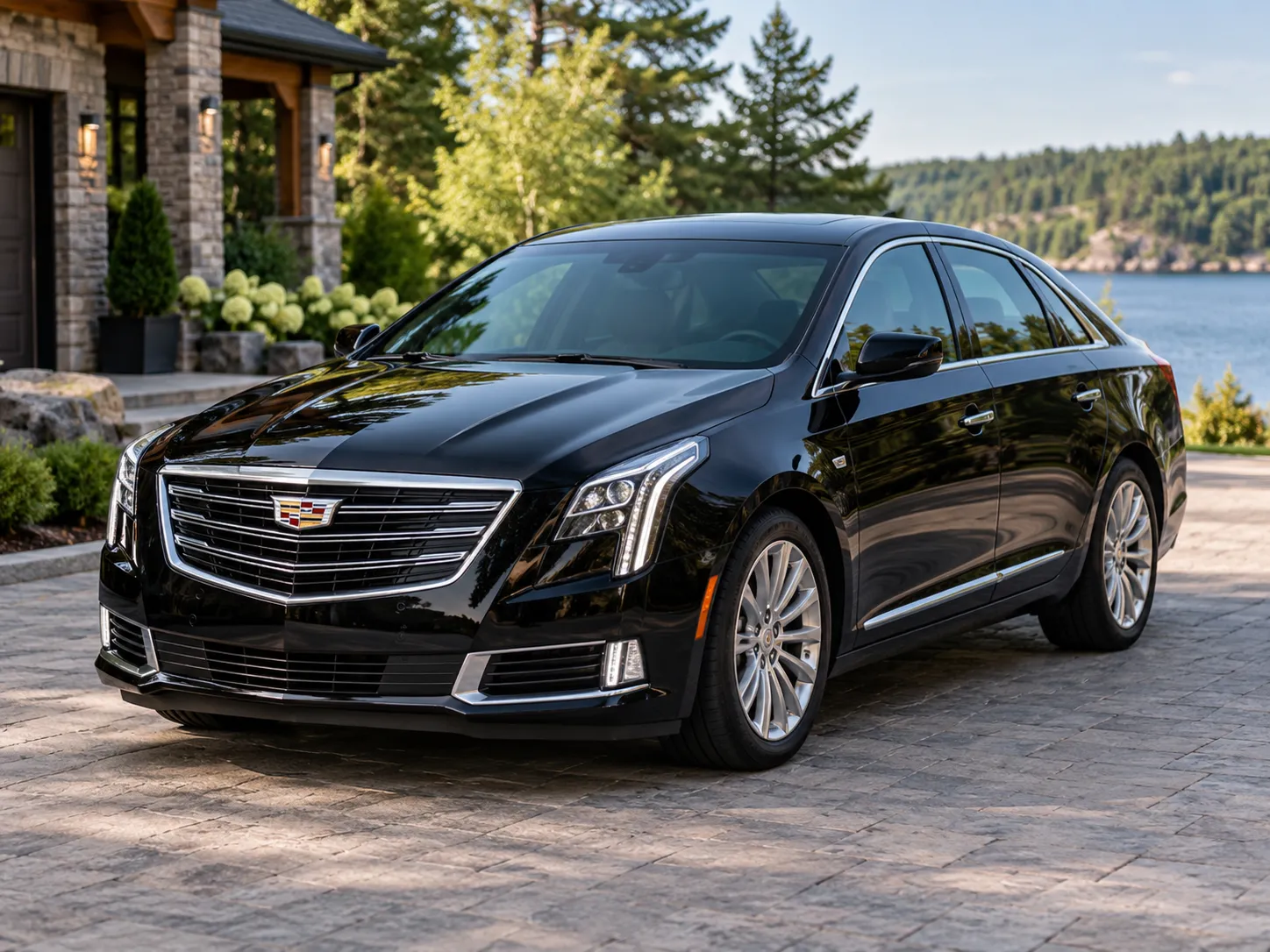 Cadillac Sedan XTS luxury chauffeur vehicle for premium limo service in Muskoka Ontario